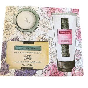 Lafco Mixed floral gift set mini votive lotion bar soap French lilac Peony garde